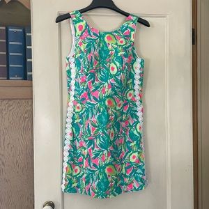 Lilly Pulitzer Avocado Guac and Roll cotton Mila shift dress size 6